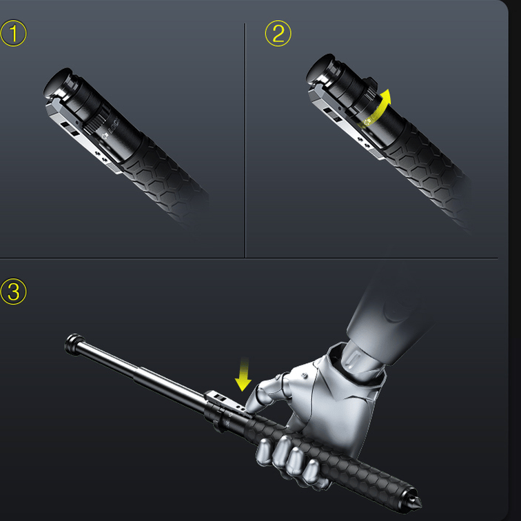 Bâton de Randonnée à Auto-Défense Automatique – Canne de Sécurité pour Activités de Plein Air – Image 4