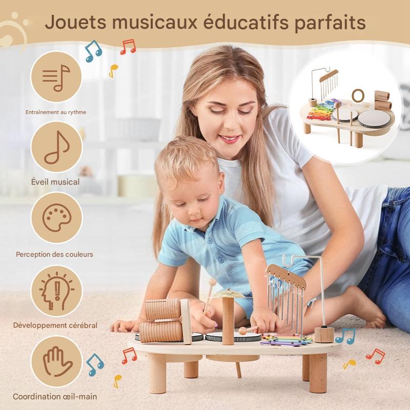 Table de Musique en Bois avec Xylophone et Tambours – Image 5