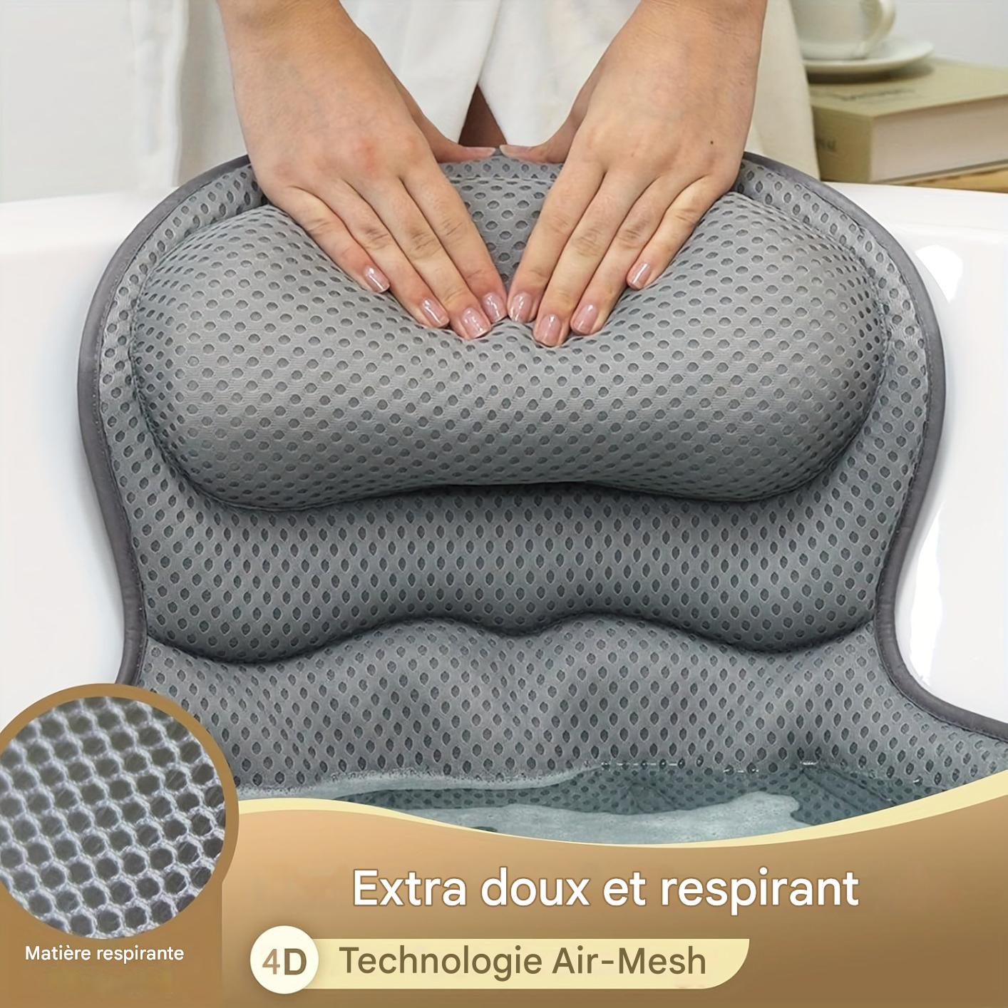 LuxeRest Oreiller de Bain Ergonomique en Maille Soutien Cou Dos – Image 5