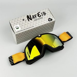 Lunettes Moto Rétro Homme – Protection UV HD, Port sur Lunettes