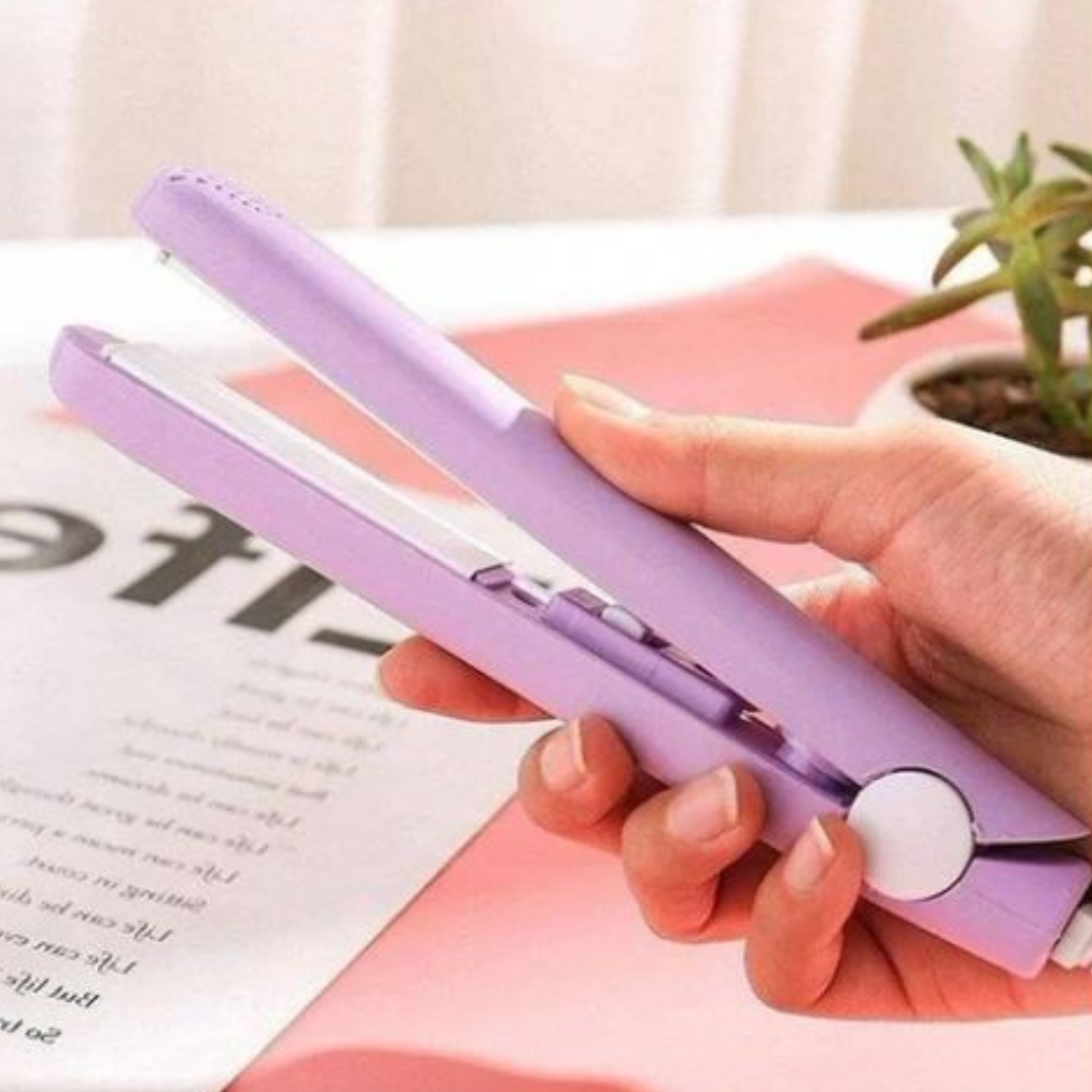 Mini Fer à Boucler Sans Fil avec Baril en Céramique – Fer à Boucler Rechargeable pour Voyage Appareils de soins capillaires Electro Paris Violet