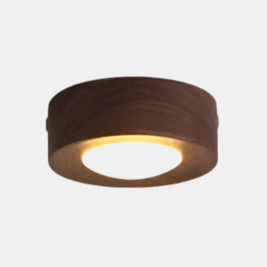 Plafonnier Bois Moderne LED avec Spots Orientables