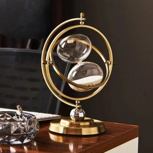 Horloge de Sable Moderne en Métal Décoration Intérieure