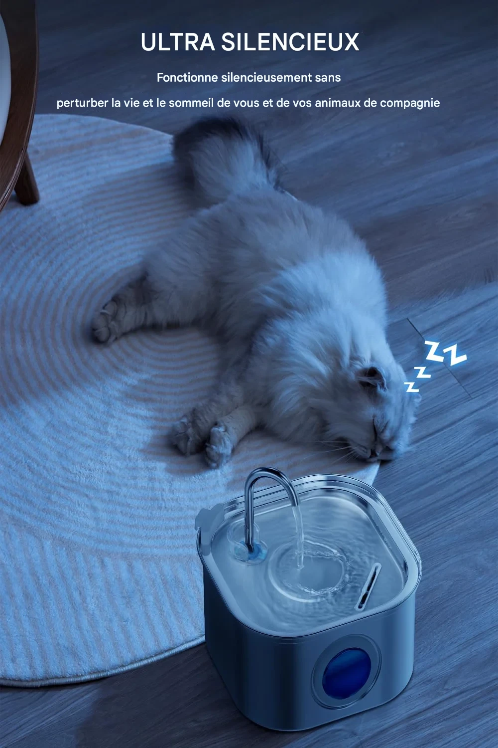 Distributeur d’Eau Automatique pour Animaux 3,2L Inox – Image 6