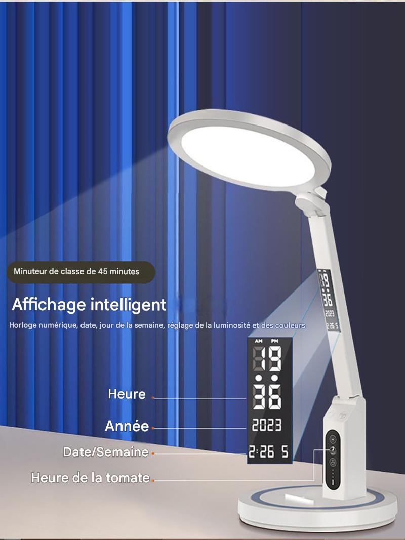 Lampe de Bureau LED Multifonction avec Horloge Numérique Intégrée – Image 7
