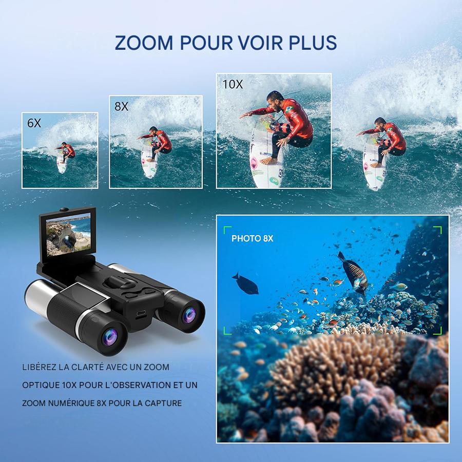 Jumelles numériques zoom 8x avec écran LCD HD pour photos et vidéos – Image 6