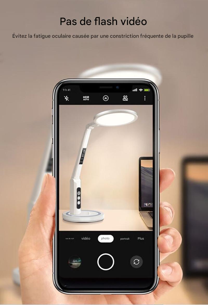 Lampe de Bureau LED Multifonction avec Horloge Numérique Intégrée – Image 8