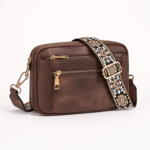 Sac Bandoulière Femme Cuir Végétalien Style Bohème