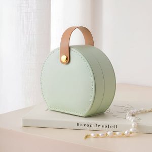Boîte à Bijoux Portable en Cuir pour Voyage