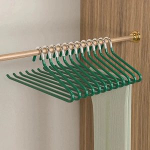 Cintres Pantalon Inox Antidérapants – Lot de 10, Gain de Place