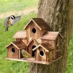 Nichoir en Bois Extérieur à 6 Compartiments