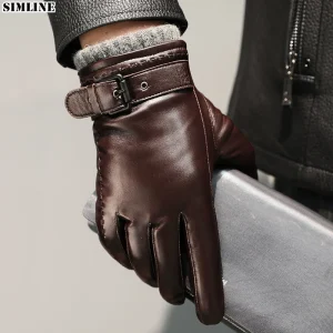 Gants en Cuir Homme Écran Tactile – Chauds et Coupe-Vent