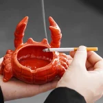 Cendrier Crabe Mignon en Céramique avec Couvercle