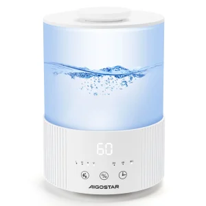 Humidificateur Aigostar 2,5 L – Ultrasonique Silencieux avec Diffuseur