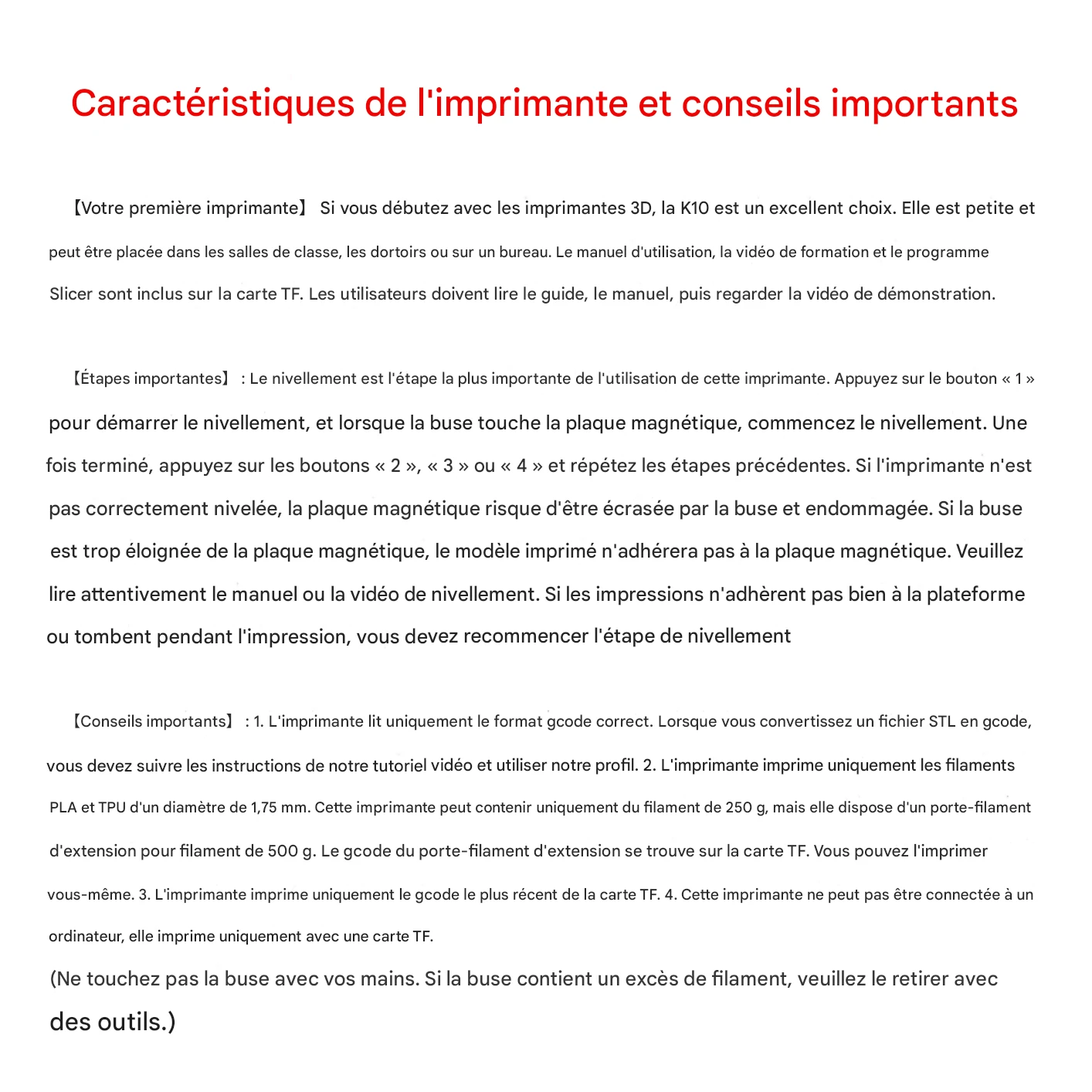 Imprimante 3D EasyThreed Débutant Compatible PLA TPU 1,75mm – Image 8