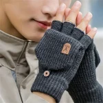 Gants Hiver Demi-Doigt Chauds Coupe-Vent