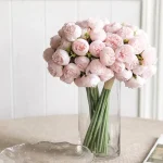 Bouquet de Pivoines Roses Artificielles en Soie