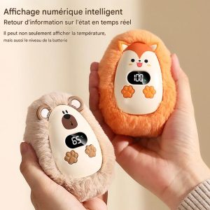 Chauffe-Mains Portable en Peluche – Température Réglable Durable