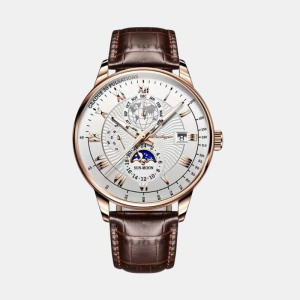 Montre Homme Luxe Mécanique Cadran Saphir Phase Lunaire