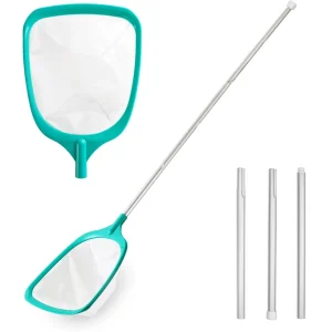 Filet Écumoire Étang et Piscine avec Poteau Rétractable