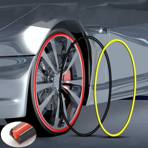 Bande de Protection Jante Voiture 8M Noir avec Insert Couleur