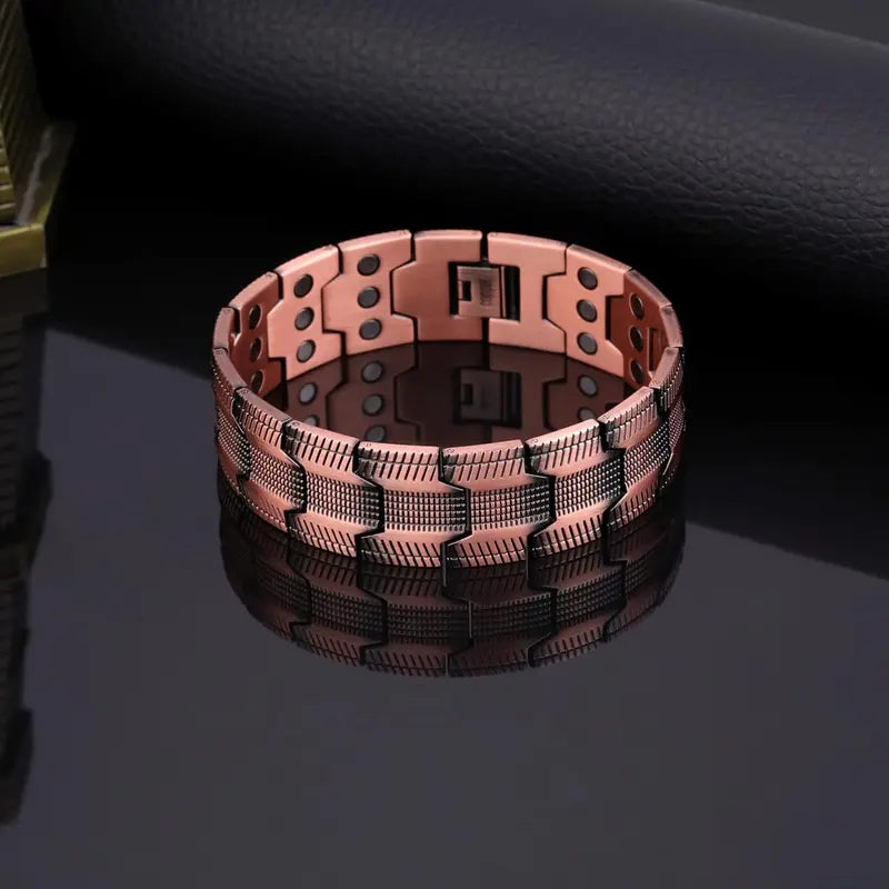 Bracelet Magnétique Cuivre Énergie Bien-Être Quotidien – Image 2