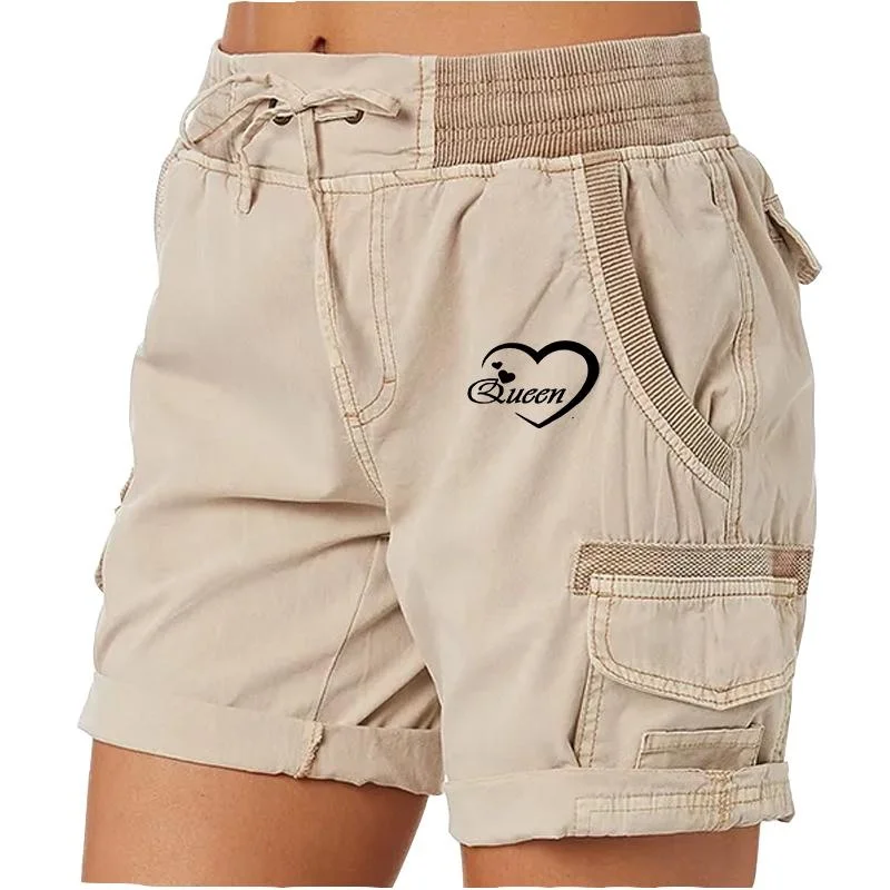 Short Femme Taille Haute Imprimé Été Cargo Loose – Image 2
