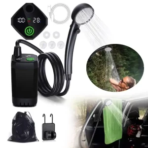 Douche Portable Camping 6000mAh LED Rechargeable Extérieur