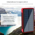 Power Bank Solaire 50000mAh Charge Rapide LED