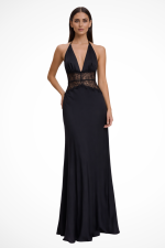 Robe Maxi Dos Nu Col Halter Femme Invitée Mariage