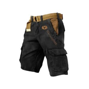 Short cargo homme coton multi-poches été