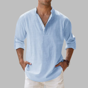 Chemise Été Homme Lin Naturel Coupe Ample Confort