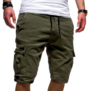 Short d'été homme décontracté poches fonctionnelles