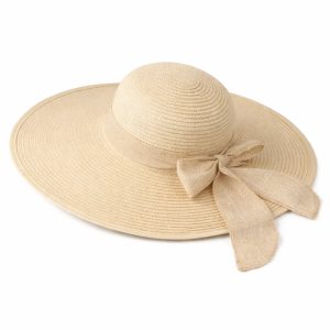 Chapeau Paille Femme Large Bord Ajustable Plage Soleil