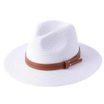 Chapeau de Paille Élégant pour Femme Protection Solaire