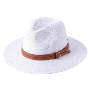Chapeau de Paille Élégant pour Femme Protection Solaire