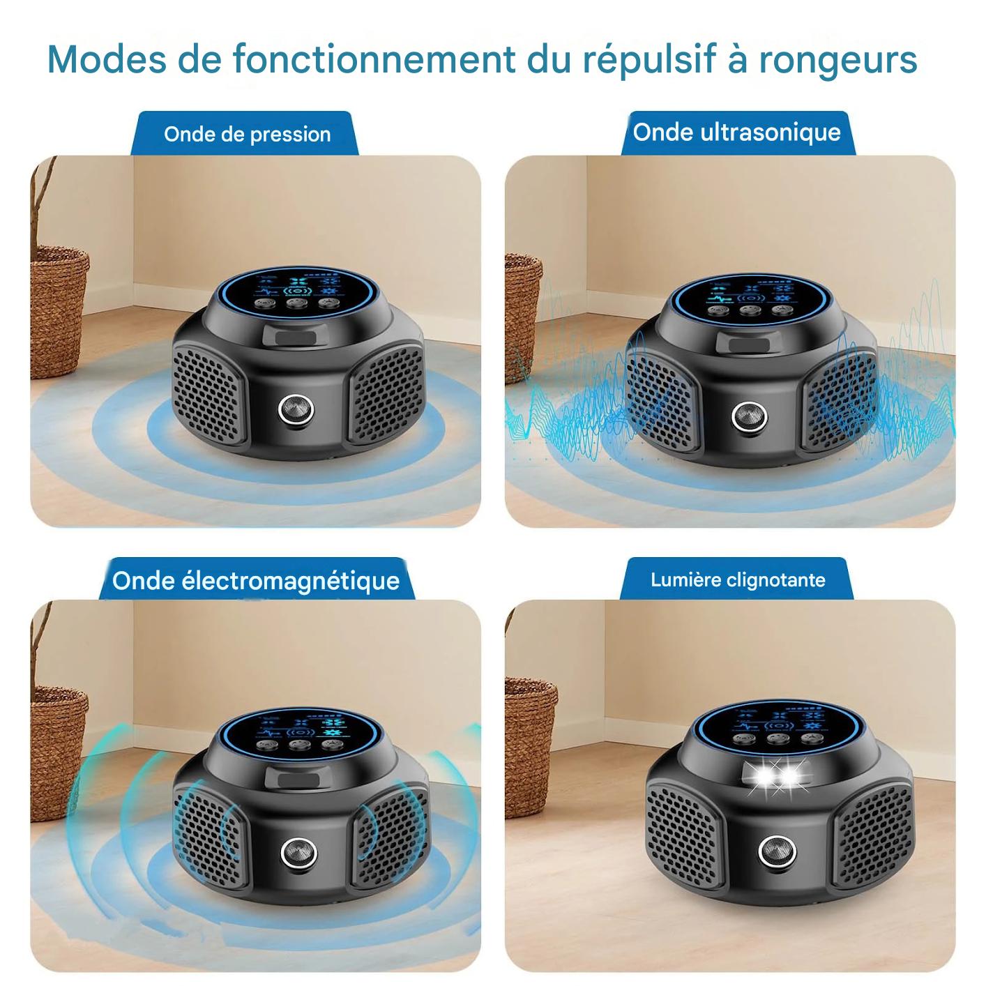 Répulsif ultrasonique rongeurs sans produit chimique 300m² – Image 2
