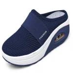 Pantoufles sandales compensées femme bout ouvert orthopédique confort mode