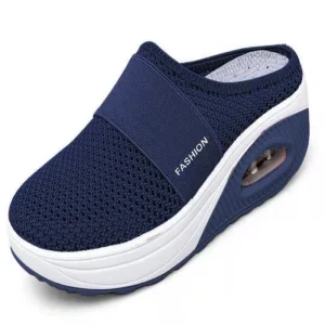 Pantoufles sandales compensées femme bout ouvert orthopédique confort mode