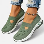Chaussures plates femme respirantes maille sans lacet confort orthopédique léger