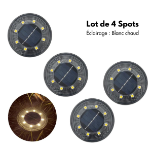 Éclairage Solaire LED Jardin Autonome Étanche IP68