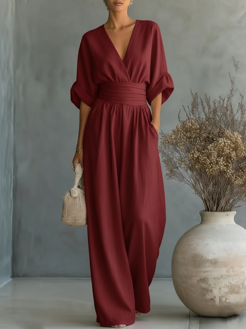 Combinaison Pantalon Femme Chic Estivale Décontractée – Image 6