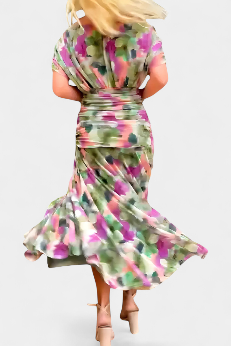 Tenue femme soirée motif fleurie élégance occasion – Image 18