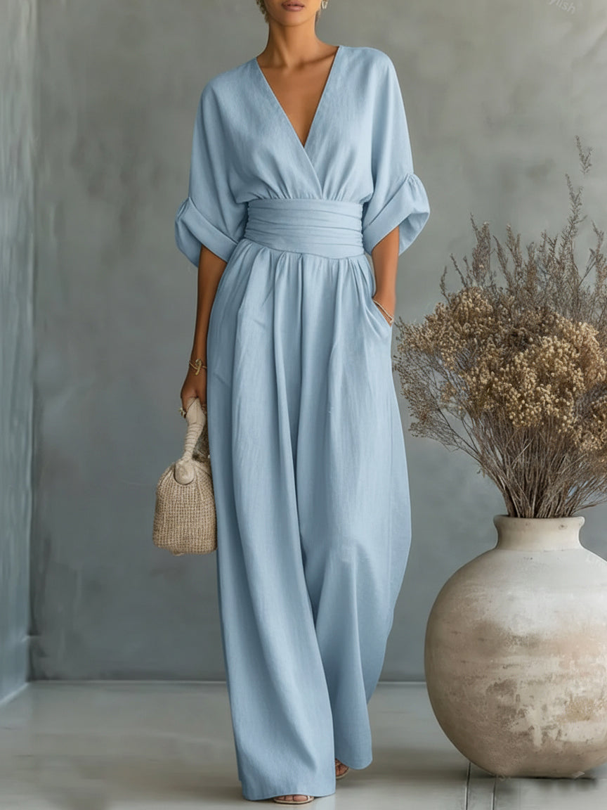 Combinaison Pantalon Femme Chic Estivale Décontractée – Image 2