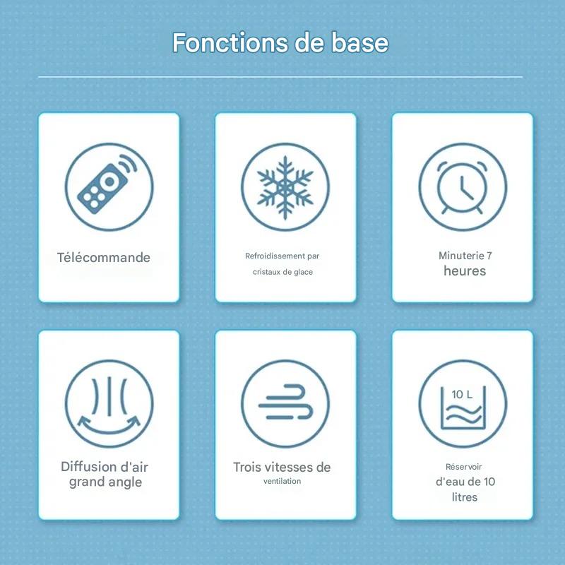 Rafraîchisseur d'air mobile 3-en-1 silencieux sans tuyau – Image 9