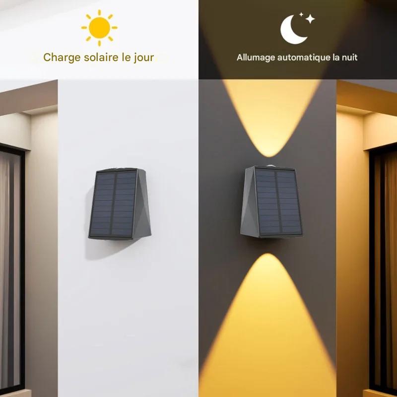 Applique Murale Solaire LED Extérieur Balisage Façade – Image 6