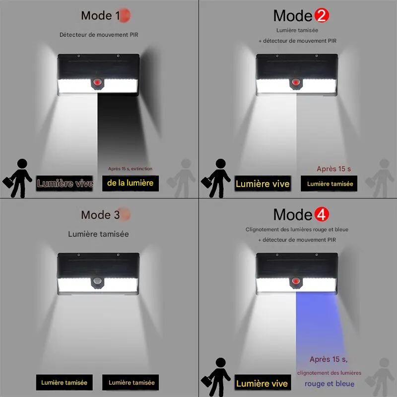Éclairage Extérieur Solaire Capteur Mouvement Sécurité – Image 6