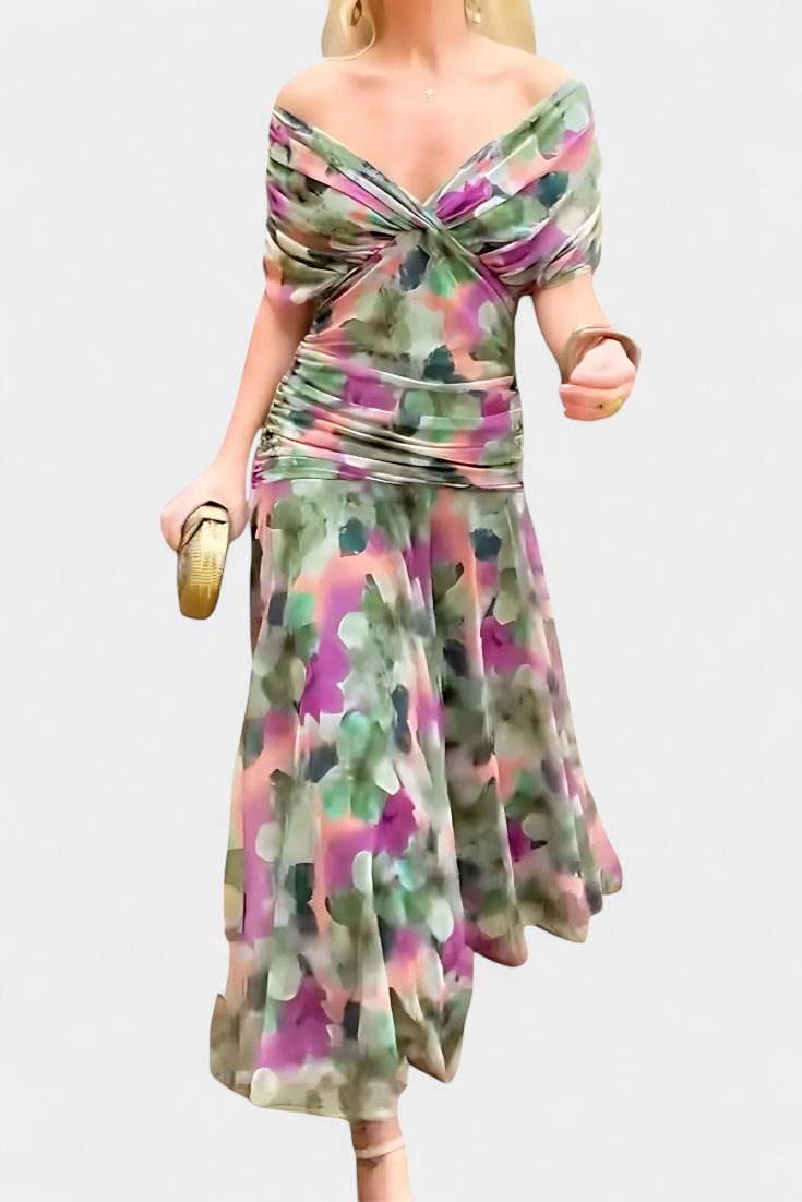 Tenue femme soirée motif fleurie élégance occasion – Image 16