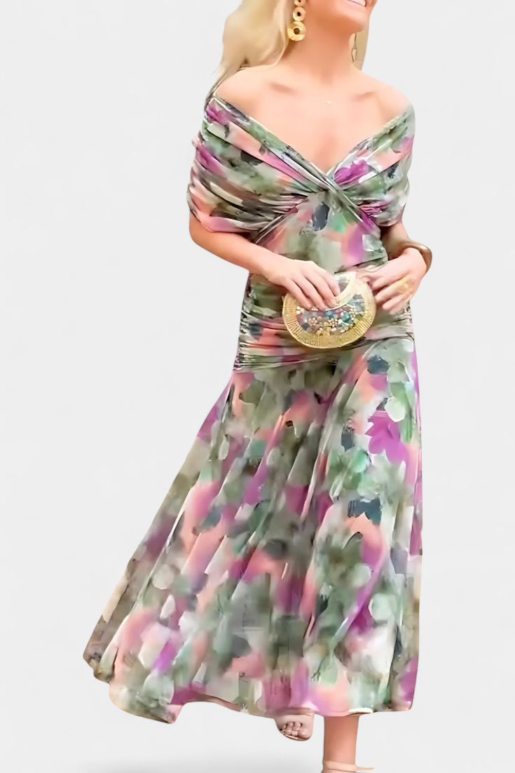 Tenue femme soirée motif fleurie élégance occasion – Image 17