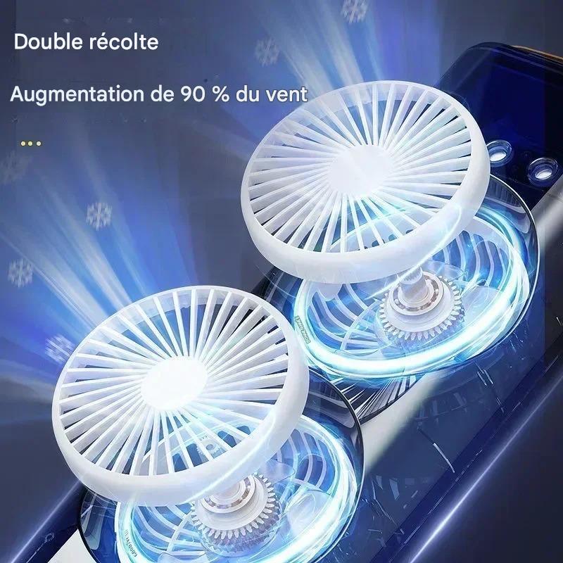 Rafraîchisseur d'air portable double ventilateur brumisateur – Image 5